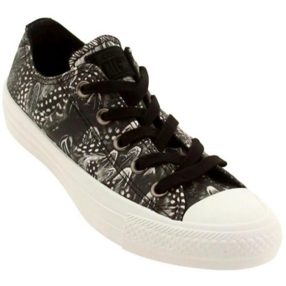 CONVERSE Chuck Taylor All Star Low Sneakers Shoes  Ox-Black White Feather 7 - Picture 1 of 10